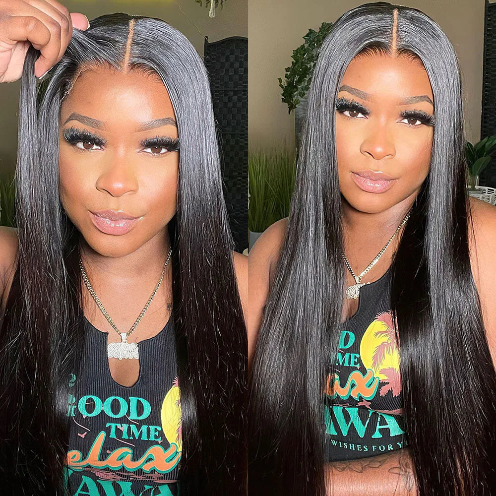 220 Density Front Wig Ready To Wear 13x6 Straight Frontal Wigs