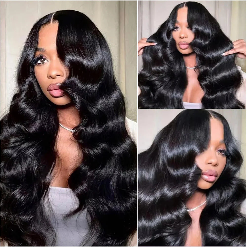 200 Density Body Wave 13x4 HD Transparent Lace Front 100% Human Hair Wig
