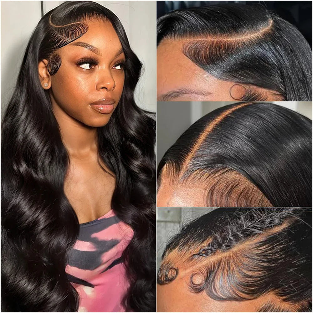 30 38 Inches 13x4 13x6 HD Body Wave Lace Front Wig
