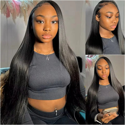 13x6 Straight Front Wig 360 Transparent Lace Wigs for Women