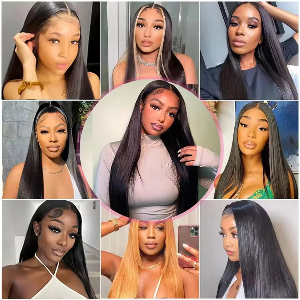 Bone Straight 5x5 Lace Frontal Wig 13x6 13x4 HD Lace Front Wigs