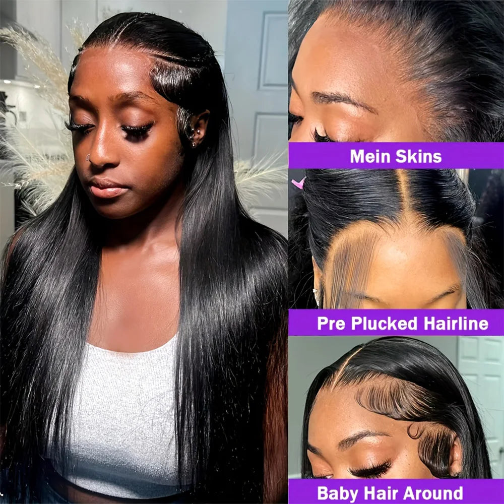 220 Density Front Wig Ready To Wear 13x6 Straight Frontal Wigs