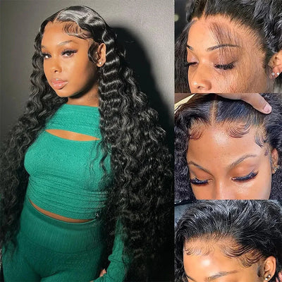 30 40 Inches 13x6 HD Lace Wig 100% Human Hair Curly Wig