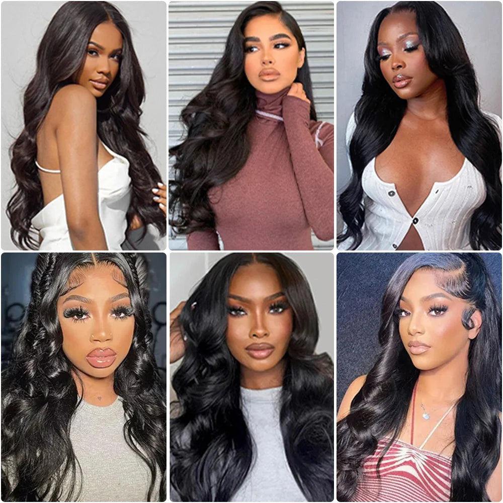 Lace Front 200 Density Brazilian 30 34 38 Inches 13x6 13x4 Body Wave Preplucked HD Lace Frontal Wig