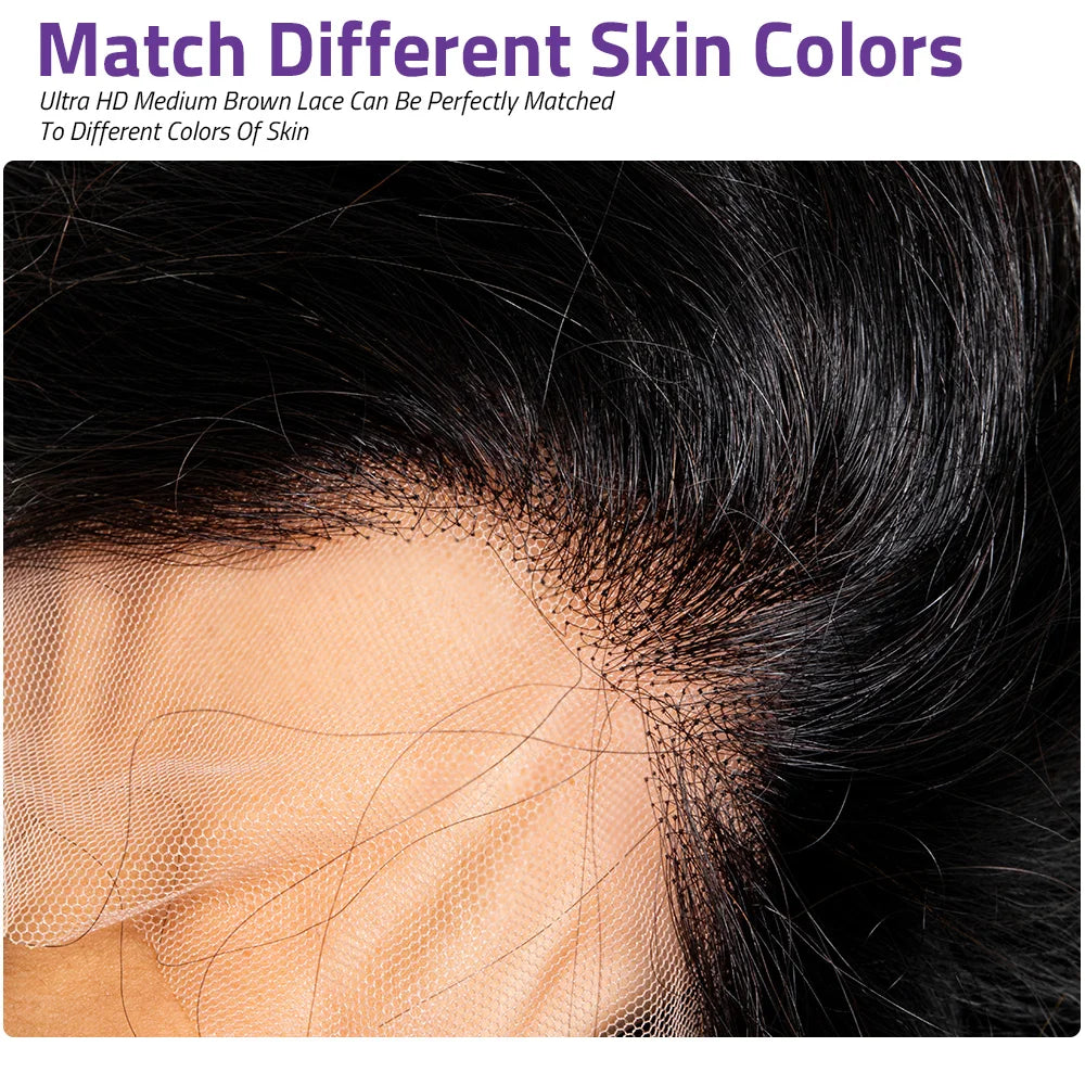 Lace Front 200 Density Brazilian 30 34 38 Inches 13x6 13x4 Body Wave Preplucked HD Lace Frontal Wig