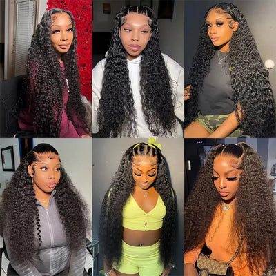 30 40 Inches 13x6 HD Lace Wig 100% Human Hair Curly Wig