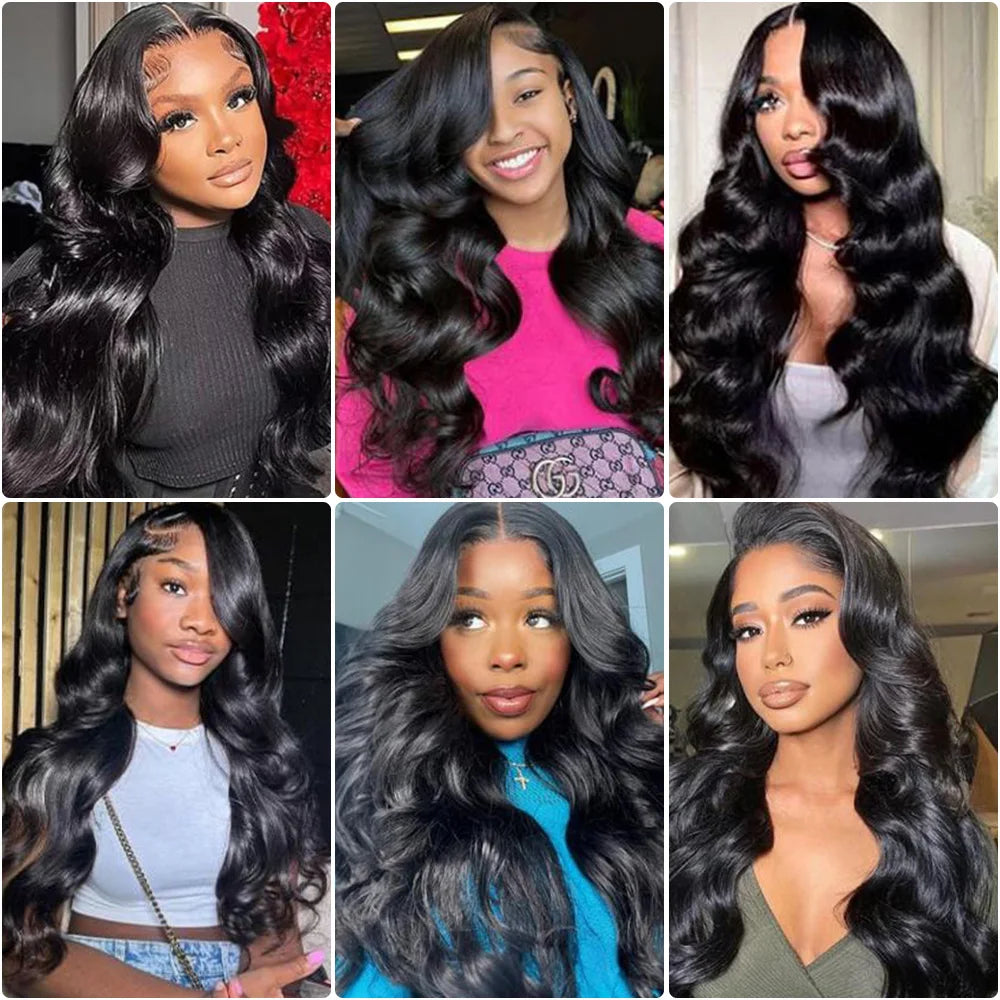 30 38 Inches 13x4 13x6 HD Body Wave Lace Front Wig