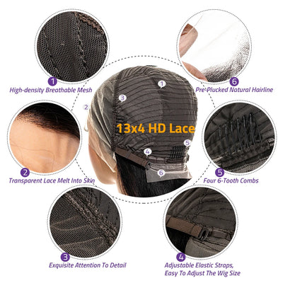 Realy Human Hair 30 38 Inches Brazilian 360 Transparent Lace Front Human Hair Wigs