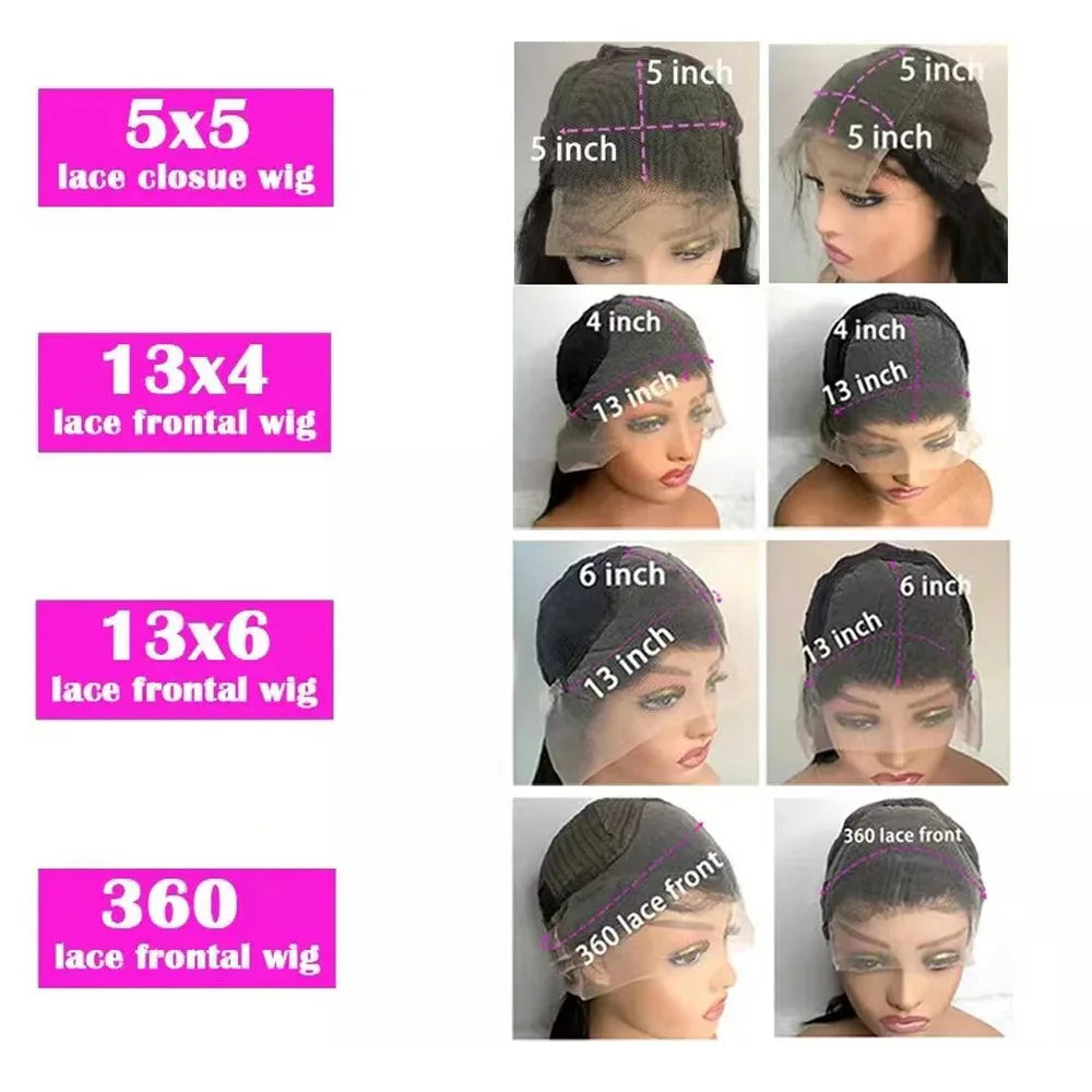 Bone Straight 5x5 Lace Frontal Wig 13x6 13x4 HD Lace Front Wigs