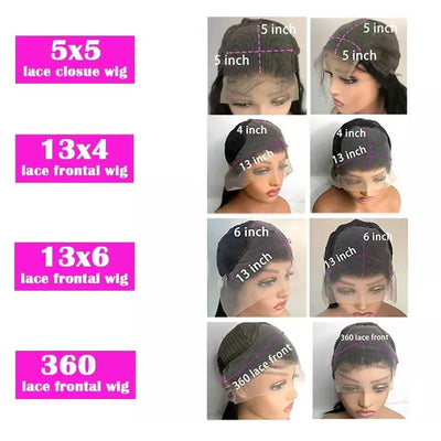 28 38 Inch Pre Plucked 5x5 200 Density Glueless Brazilian Wigs for Women