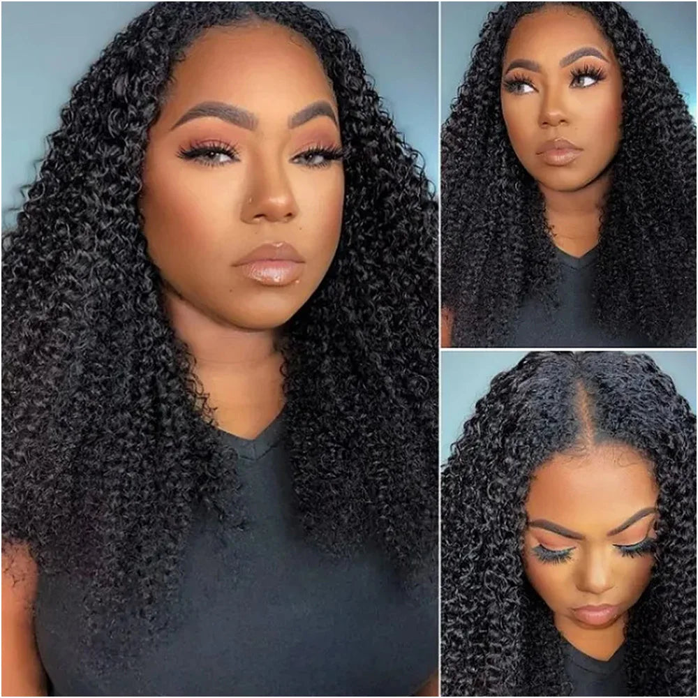 Transparent Lace Front Human Hair Deep Wave Wig