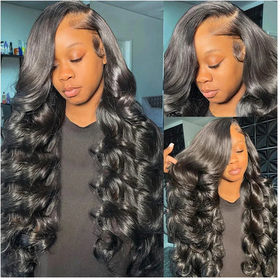 26 36 38 Inches Body Wave 13x6 HD Transparent Lace Front Human Hair Wig