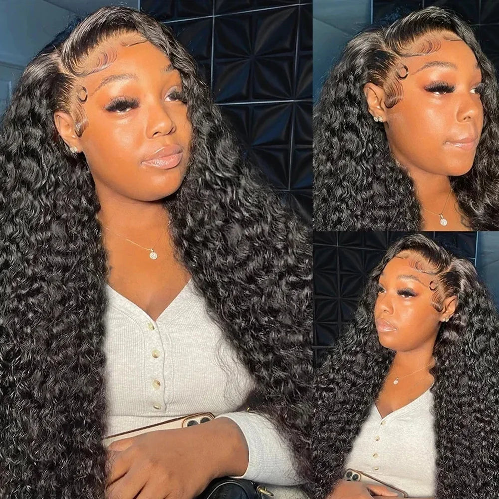 200 Density 40 Inch 13x6 Deep Wave HD Lace Frontal Wig