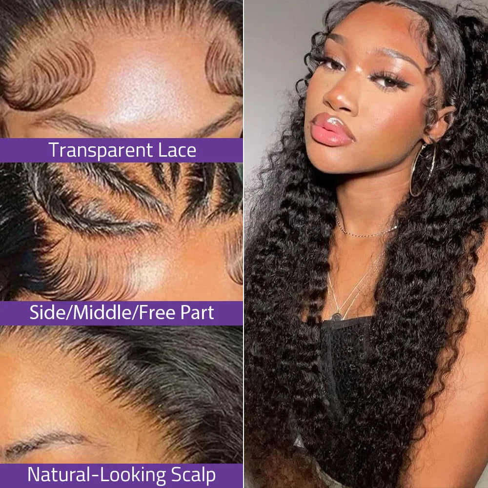 13x6 HD Lace Frontal 100% 38 Inch Deep Wave Frontal Wig