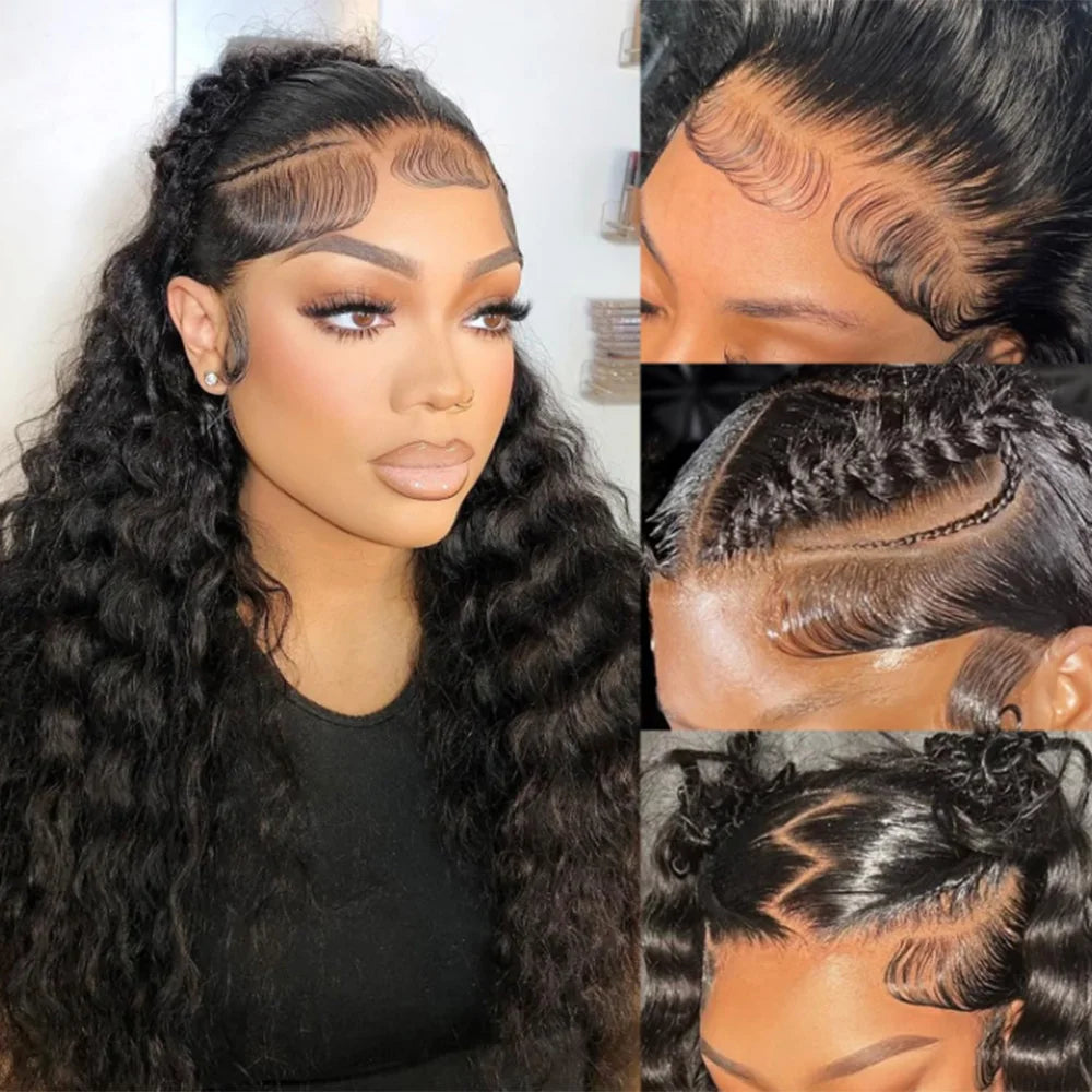 200 Density 40 Inch 13x6 Deep Wave HD Lace Frontal Wig